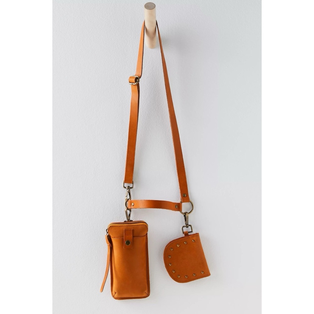 Free People FP Collection Change Me Up Leather Harness Crossbody Pouch Bag